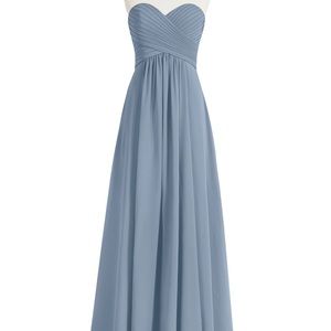 Dusty Blue Strapless Gown